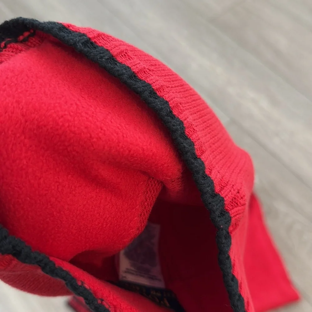 Polo by Ralph Lauren Red and Black Hat and Scarf Set Big Bear Ski size 8-20 kids